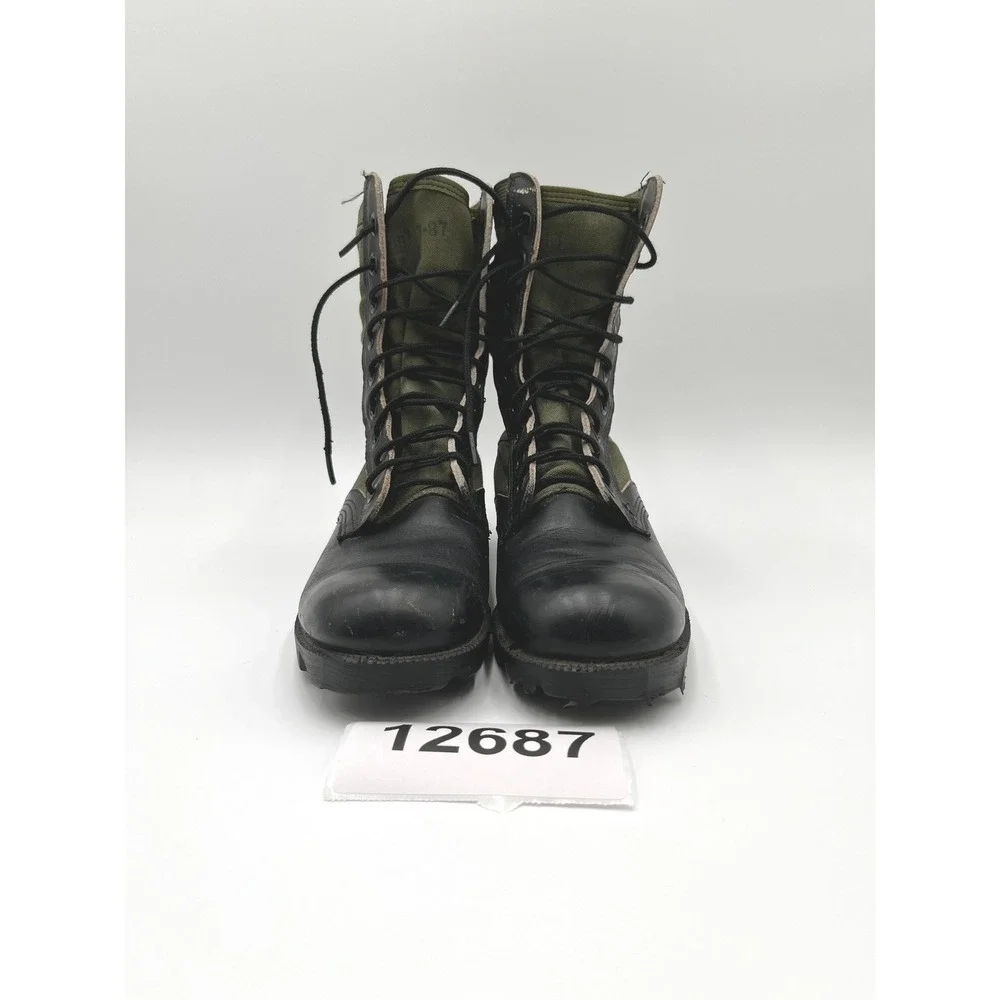 Ro-Search Jungle Boots Mens 7R Black Green Good Vintage Combat Tactical Surplu